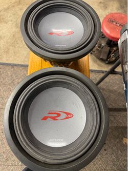 2 Alpine Type R SWR-1042D 20 inch subwoofers