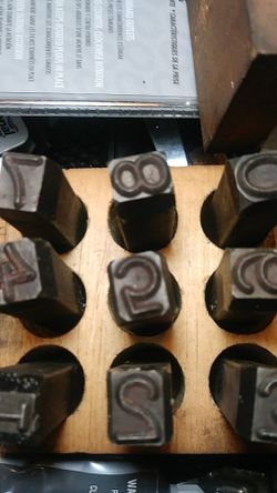 Medium and large steel number punches