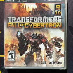 MINT CIB Transformers: Fall of Cybertron PS3 Complete w/ Manual | Flawless Disc