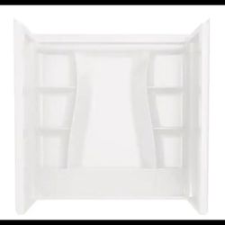 Shower Surrounds, 60 in. W x 61.25 in. H x 32 in. D 3-Piece Direct-to-Stud  Bathtub/