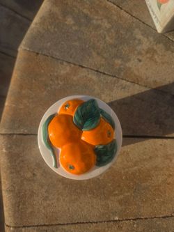 Le jam Ceramic Orange Fruit Decorative Plate