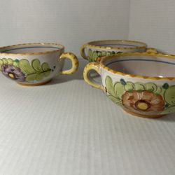 3 Antique Ceramic Bowls 