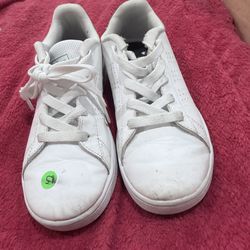 adidas GY6995 White Green Unisex Kids' Sneakers US 1 EU 32 Lace Up Low Top