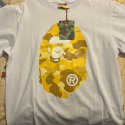 Gold Bape Head Shirt