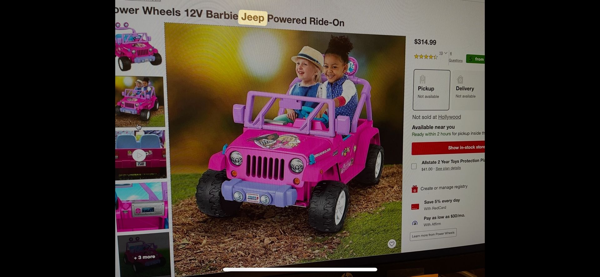 Barbie Better Than Power Wheels Power Wheels Jeep Wrangler Kid's