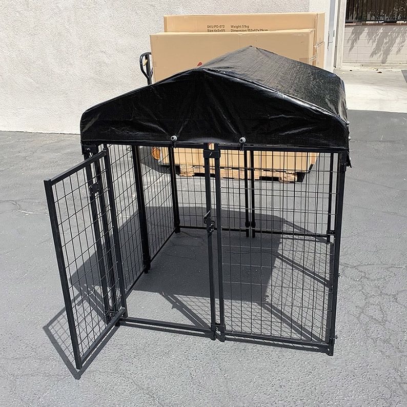 Brand New $170 Heavy-Duty Kennel with Cover (4 x 4 x 4.5 FT) Dog Cage Crate Pet Playpen