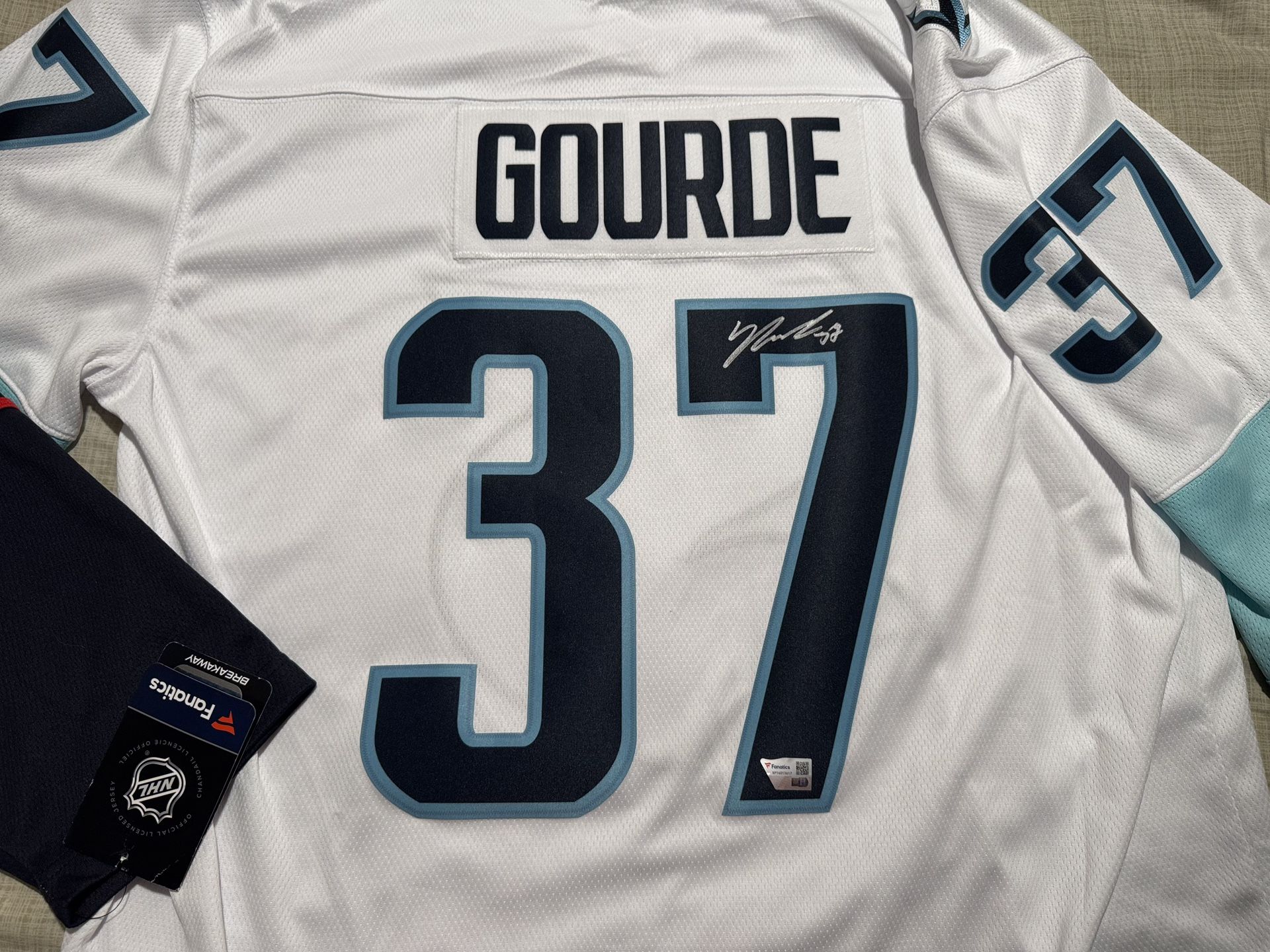Kraken Jersey Signed By Yanni Gourde