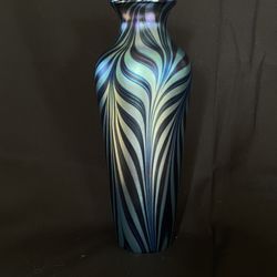 Lundberg Studios Iridescent Art Glass 8-1/2" Vase