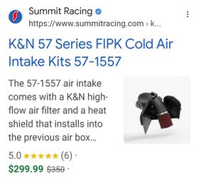 K & N Cold Air Intake