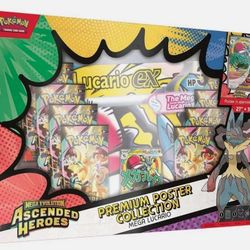 Mega Evolution Ascended Heroes Premium Poster Collection New Sealed