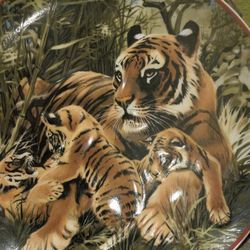 WWF World Wildlife Fund by Heinrich collector plates Asian Tigers 7 3/4"