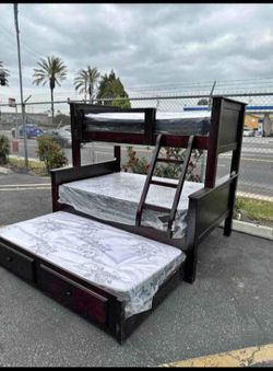 Bunk Beds / Literas Twin Full Full Madera 100% Pinewood