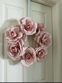 Pink Rose Wreath Flowers