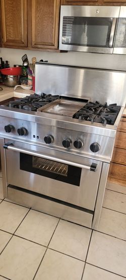 Thermador PRG364GDUS 36" Pro Gas Range – 4 Burner + Griddle + Oven – Needs Repair