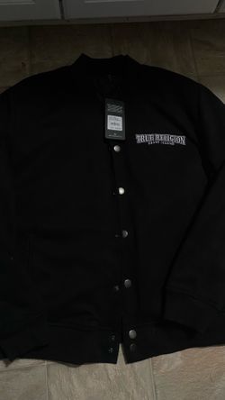 True Religion Arch Suede Bomber Jacket