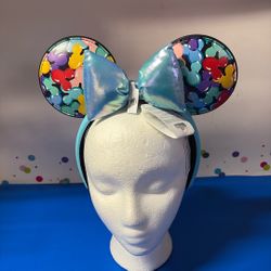 Disney Parks Mickey & Minnie Balloons Headband Ears NEW