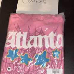 Sp5der Antlanta Hoodie Pink Size M