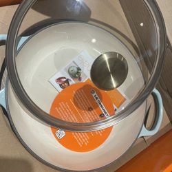 NEW In box Le Creuset Casserole Braiser In Sage And gold