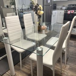 Dining Room Table And Chairs Glass 