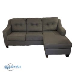 Gray Reversible Sectional Sofa Couch **FREE DELIVERY*
