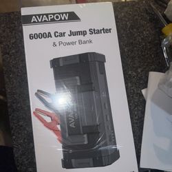 AVAPOW 6000A Car Battery Jump Starter(for All Gas or up to 12L Diesel)  Powerful Car Jump Starter with Dual USB Quick Charge and DC Output,12V Jump  Pack with Built-in LED Bright Light 