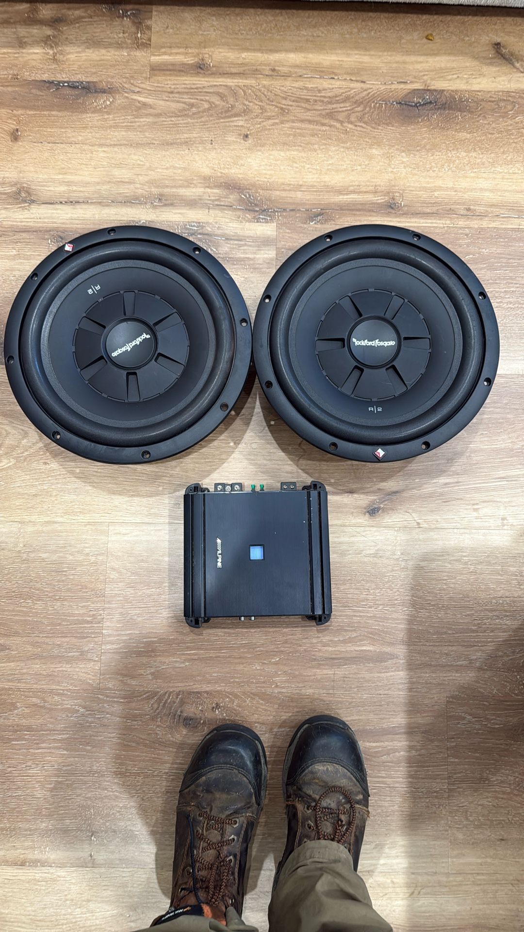 Two 12”” Rockfordfosgate Subs Plus Alpine Amp