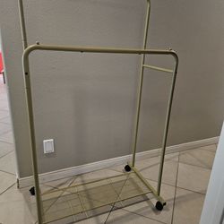 Double Bar Clothes Rack Gold Color