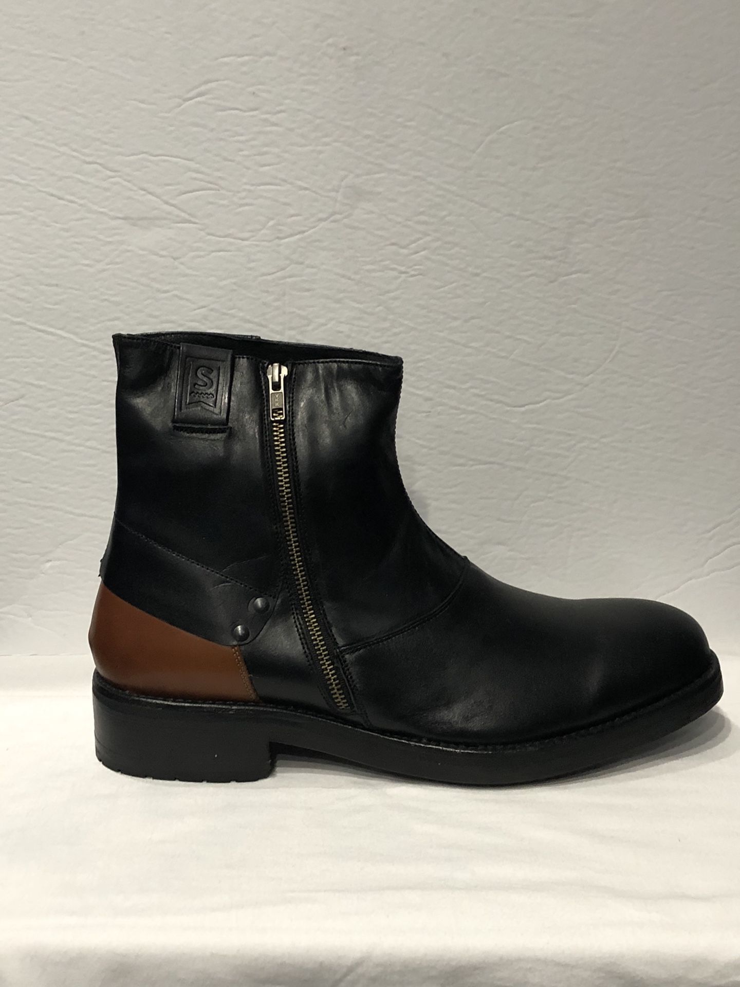 Sabatter Boot Black Premium Leather Round Toe 13 display picture 2