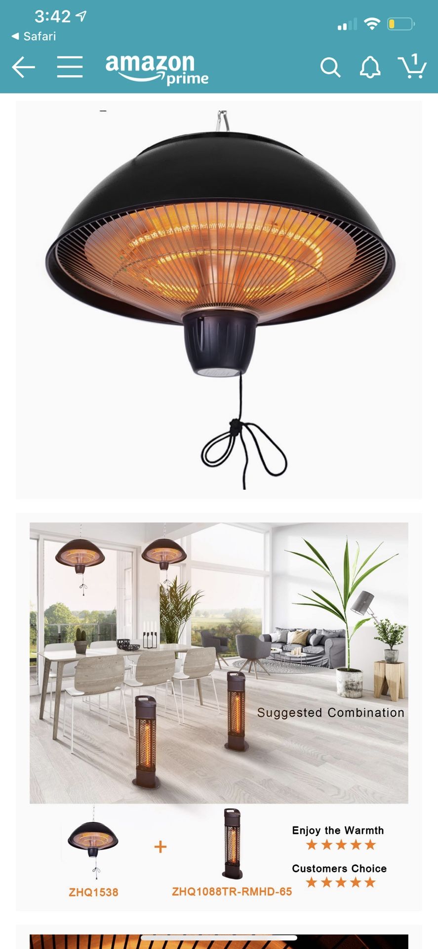 Star Patio Electric Patio Heater, Outdoor Ceiling Patio Heater