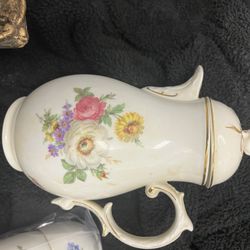 Vintage Fürstenberg Porcelain Tea / Coffee Set – Floral & Gold – Germany