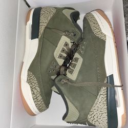Jordan3s Military Green New Size 7 Fits 8