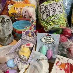 Easter Eggs, Grass, Baking, Dye Kits, Baskets