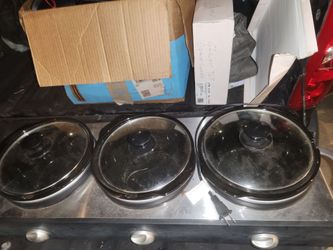 3 pot slow cooker / warmer