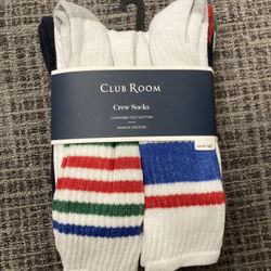 NWT Club Room Men’s Crew Socks 8 pairs 