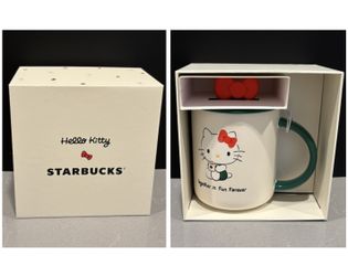 Hello Kitty x Starbucks ceramic coffee mug - New in Gift Box 