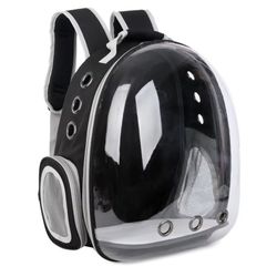Black-PetPack Bubble Backpack Carrier | Small & Medium Pets | Airline Approved  