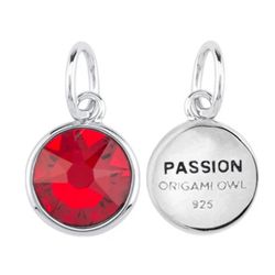 Origami Owl Core 925 Sterling Passion Red Pendants NEW Necklace Charm Jewelry  