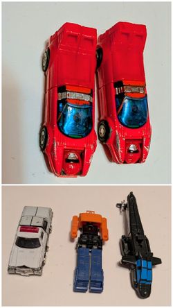 Two vintage MR-07 Bandar Gobots plus 3 Transforming Action