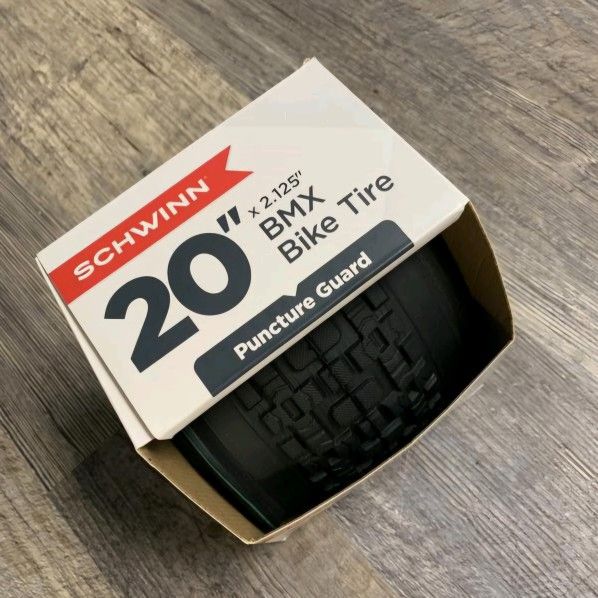 Schwinn 20" x 2.125" BMX Bike Replacement Tire Black w/ Puncture Guard