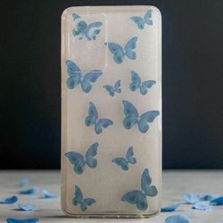 Blue Butterflies Galaxy A52/A52s 5G Transparent Cell Phone Case