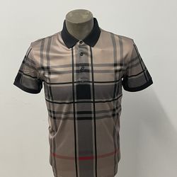 Barocco Polo Shirt Brown Plaid Modern Fit 