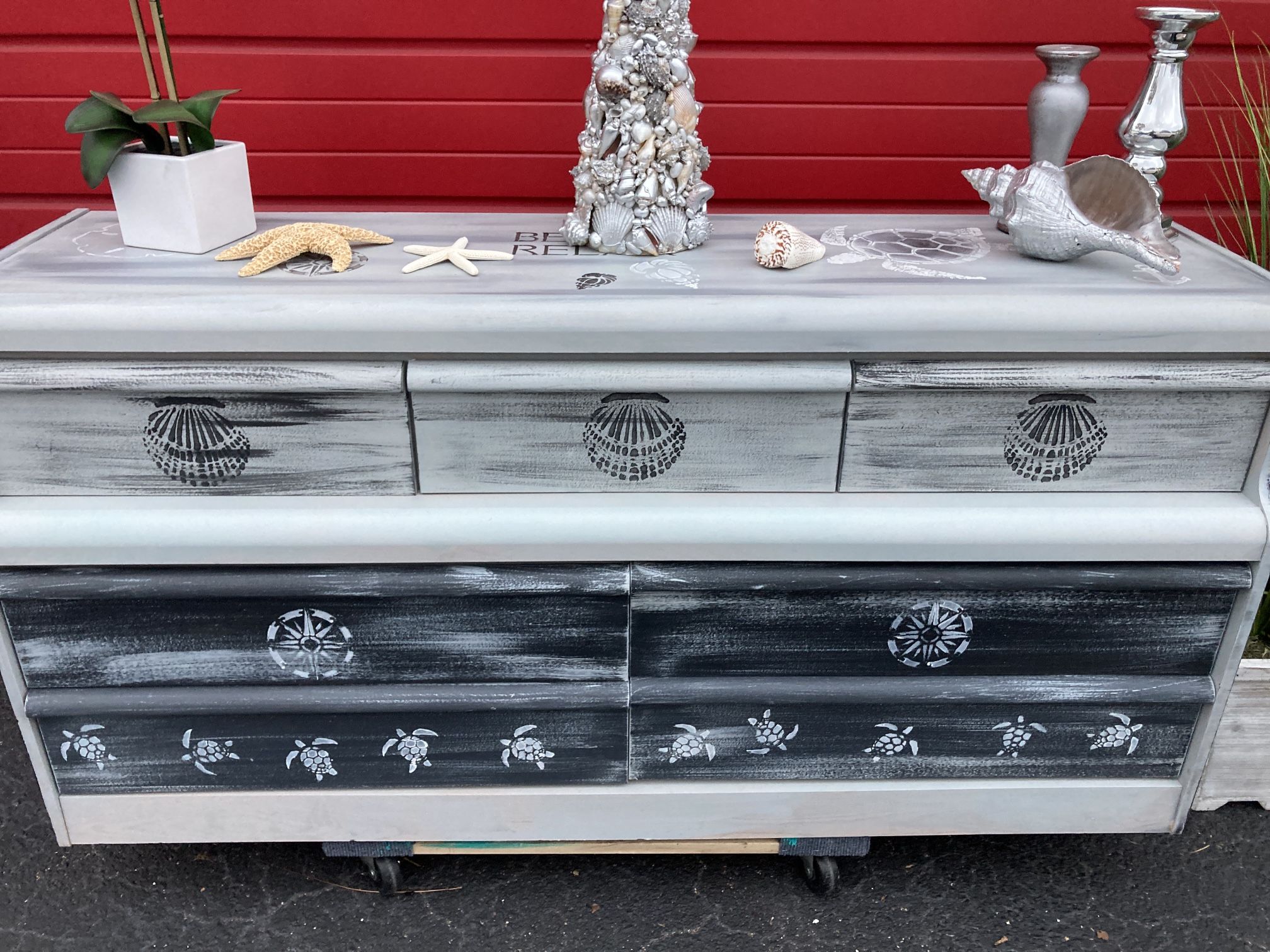 Beautiful Large Grey Dresser