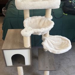 Cat Tree Tower (42 inches/3 feet 6 inches) & Cat Wand & ball Toy