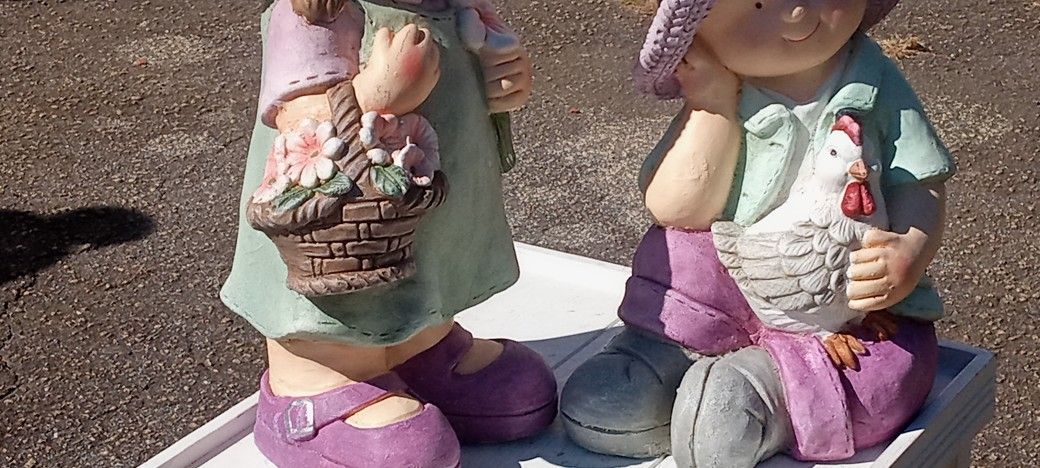 Awesome Designer Set Of Two Yard Statue Very Detailed High Quality Masterpiece