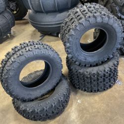 NEW 22x7-10 front 20x10-9 rear tires atv BANSHEE RAPTOR YFZ YFZ450R TRX 250 300 400 450 660 700 LTz