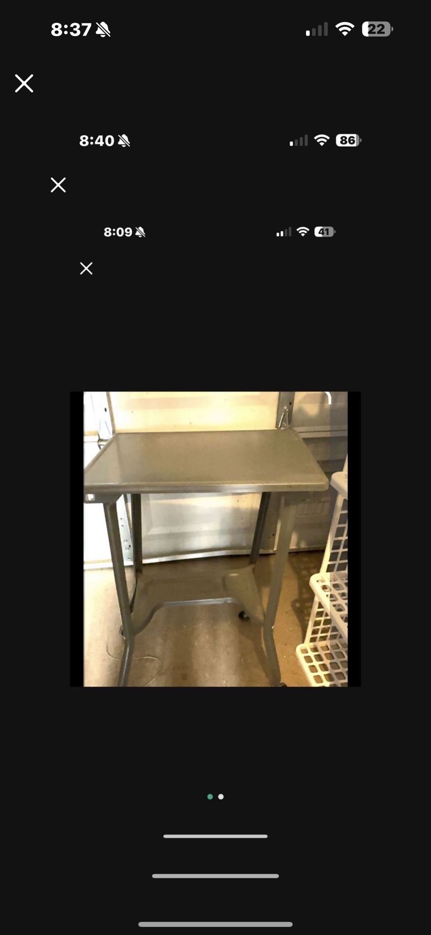 Mid Century Toledo Guild Steel Typewriter Table, Bar Cart,Side Table, Nightstand This particular version doesn't have drop leaves.!!! 18x14x27