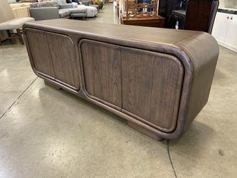 JOYBIRD Alina Sideboard in Kodiak Brown with MCM Inspired Sculptural Lines
