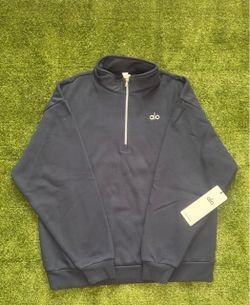 Alo Yoga Quarter Zip Navy Blue