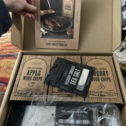 Wood smoked BBQ grilling kit 