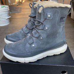 Sorel Women's Explorer Il Joan Faux Fur Boot - Waterproof Suede Boots Size 11